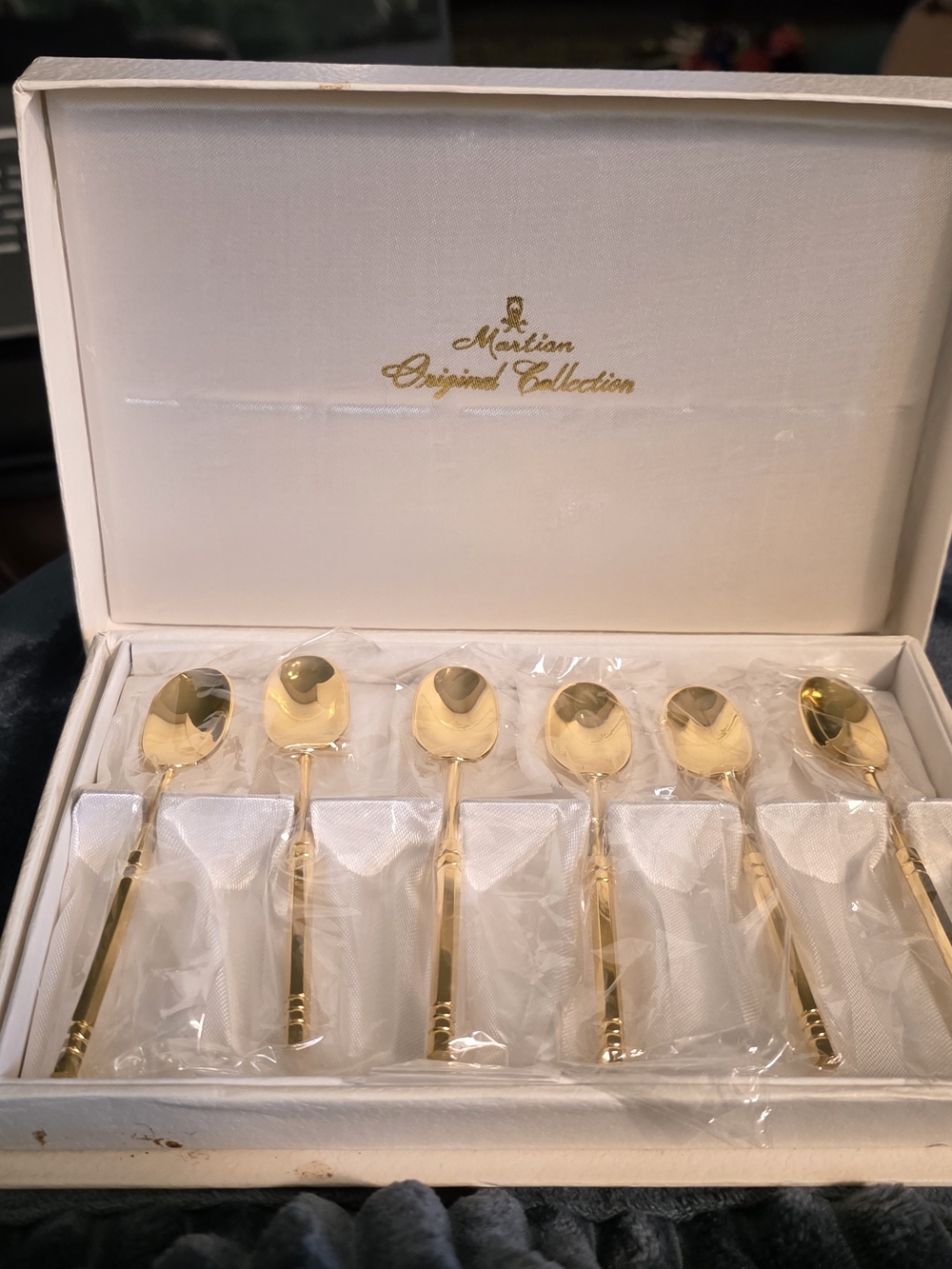 4/$97 Deal! Vintage Gold Demitasse Spoon Set - 6 Pieces
